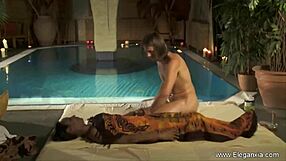 Asian babe in sexy white attire teach a lesson to her lover