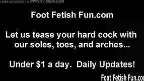 Free big tits footjob sex movies and foot sucking HD video