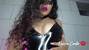 Big ass ebony MILF anal fucked and painted with cream