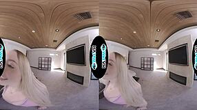 Small tits Vr porn girlfriend offers her boyfriend the type of blowjob he’s dreamt about