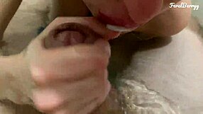 Asa akira bathroom blowjob with a big cock and natural tits by amateur girl