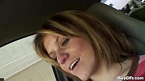 Milf woman wearing panties has sex on webcam