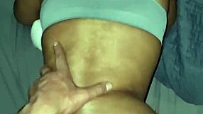 Black ebony beauty is exposed to flaunting her massive behind in high definition