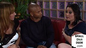 Interracial adult scene that featuring a British femdom for dominating a black cock