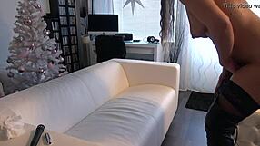 Hot Swedish mature slut with Site high heels and stockings enjoying webcam orgasm