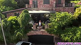 Jayla de Angelis has her ass fucked and is smoking hot before her perverted neighbor