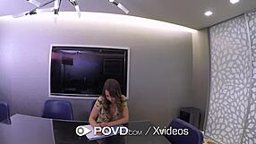 Big tit secretary POV gets fucked by her boss in the office