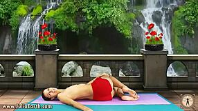 Yoga and fitness: Julia V earthusa hot threesome
