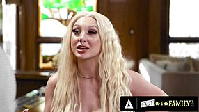 Teen big tits blonde Skylar Vox gets her pussy licked by stepbro