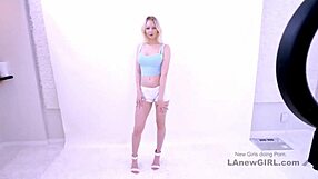 Best strip tease blonde with nice tits and lustful mouth gives hardcore anal taboo strangers on cam