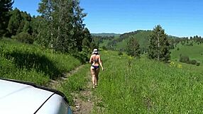 Spying on public: Pawg in panties and bikini was caught on the hidden camera
