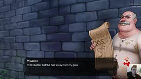 Public sex and cumshot games: A jokey cartoon about a dinosaur, a unicorn and a sword in the stone fairy tale story Bilderbuchmarchen konterfert