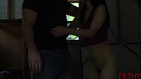 Kimmy Kim Bent Over in Garage Shed for Intense Fucking and Blowjob