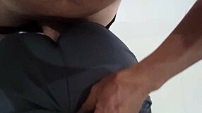 i feel so naughty as this perverted indian wife in short shorts, fucking like a sex addict slut, showing off her big brunette boobs and fleshy pussy