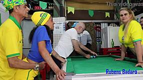 Brazilian cheerleaders celebrate copa victory with intense doggystyle and cowgirl orgy