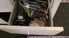 german teen finds mom's dildo and masturbates 😏