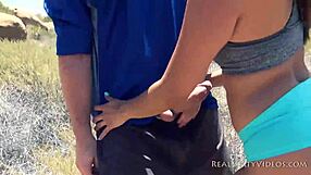 Isabella and Ava fuck Ralph outdoors