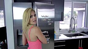 Milf Blonde Stepmom Bends Over for Stepson in Taboo Encounter