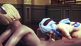Hey, check out Ganyu giving handjob and blowjob in Genshin Impact hentai 3D
