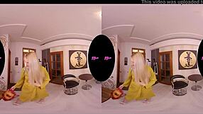 Diane Chrystall teases her teen pussy in virtual reality