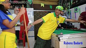 Brazilian cheerleaders celebrate copa victory with intense doggystyle and cowgirl orgy