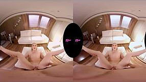 Diane Chrystall teases her teen pussy in virtual reality