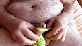 Gay guy cums in white underwear