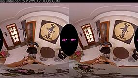 Diane Chrystall teases her teen pussy in virtual reality