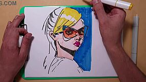 quick sketch with copic markers the process of drawing a portrait
