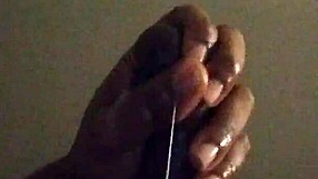 Stroking my big dick while thinking