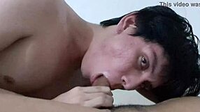 Passionate Gay Blowjob on the Boy