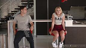 Petite Teen Sucks Old Man's Cock in Taboo Stepsister Scene!