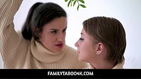 Sharing a holiday treat with Penny Barber, Macy Meadows, and Tyler Cruise