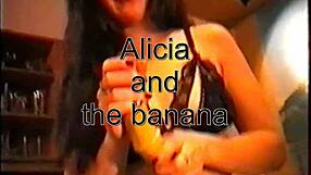 Alicia Uses Banana For Masturbation In Kitchen As Housewife
