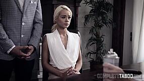 blonde teen 18+ assists with a special task