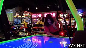 i watch beauty bow down for a hard fuck, her small tits bouncing with every thrust