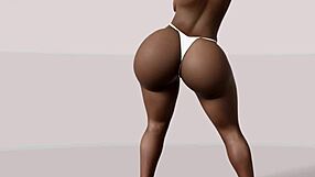 huge booty black girl shakes ass