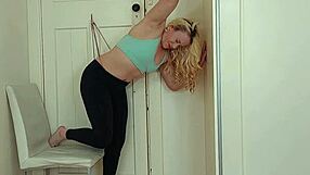 blonde milf in hanging wedgie off door, what do you think?