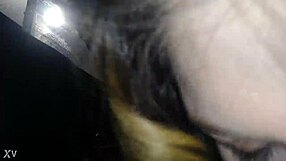 Horny wife liz d gives sloppy blowjob after bar