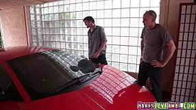 Kat Dior deepthroats her boyfriend's roommate in the dorm