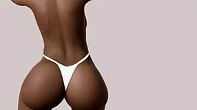 huge booty black girl shakes ass