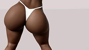 huge booty black girl shakes ass