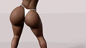 huge booty black girl shakes ass