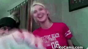 blonde and brunette amateurs perform foot fetish acts in webcam compilation