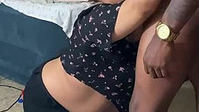 Stepsister's Throat Gets Deeply Fucked By Big Black Cock