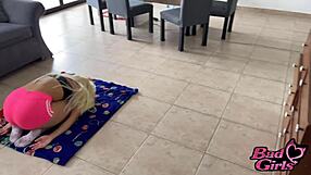 Blonde Stepmother's Yoga Penetration