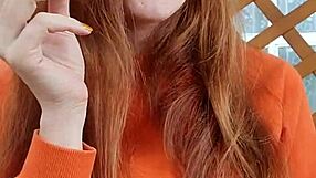 Smoking aliceginger enjoys her redhead fetish session
