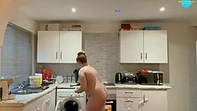 Amateur Teen Naked Cleaning Shaved Boobs