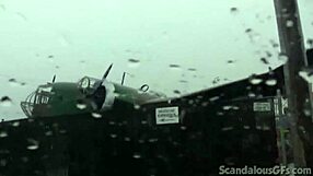 Teen girl plays with toys in the car