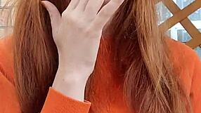 Smoking aliceginger enjoys her redhead fetish session